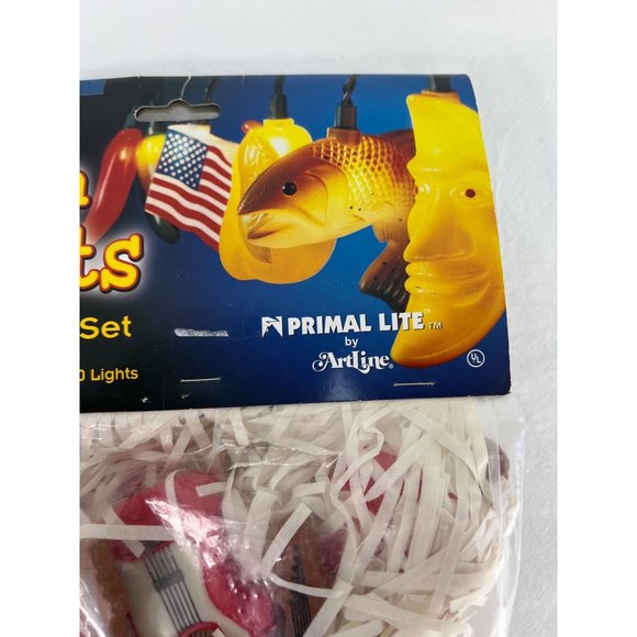 Primal Lite Rock N Roll Red Guitar String Lights 12 Foot 10 Lights New Old Stock - Picture 4 of 8